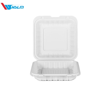 shallow-size-white-plastic-hinged-takeaway-container PP881S