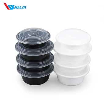 stackable-black-and-white-plastic-takeout-bowls